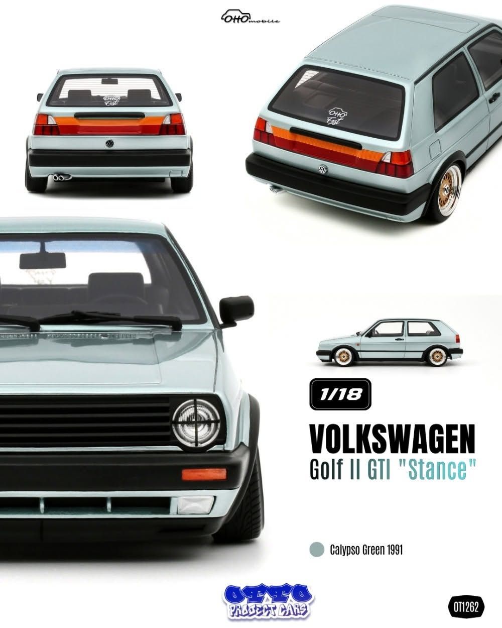 1:18 Otto Mobile - 1991 Volkswagen Golf II GTi Green