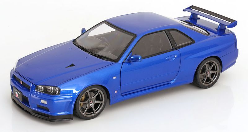 1:12 KK Scale - Nissan Skyline GT-R R34 V-Spec II OEM Felgen 2001 blaumetallic