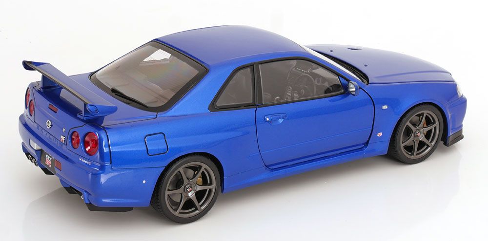 1:12 KK Scale - Nissan Skyline GT-R R34 V-Spec II OEM Felgen 2001 blaumetallic