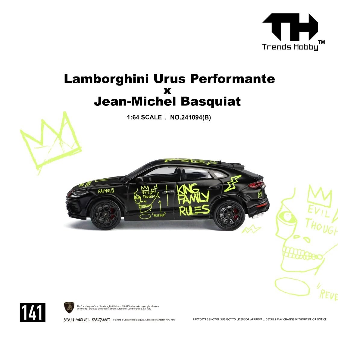 1:64 Trends Hobby - Lamborghini Urus Performance x Jean-Michel Basquiat