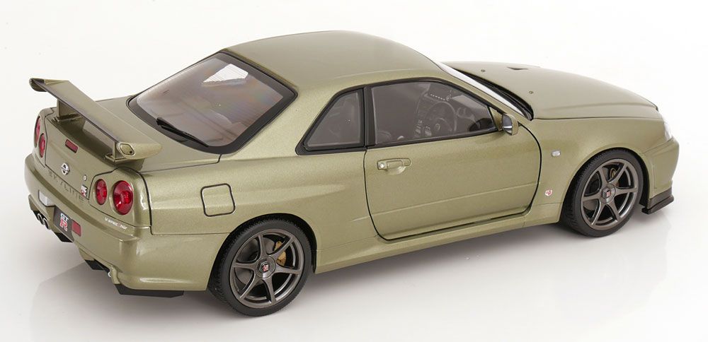 1:12 KK Scale - Nissan Skyline GT-R R34 V-Spec Nür OEM Felgen 2001 hellgrün-metallic