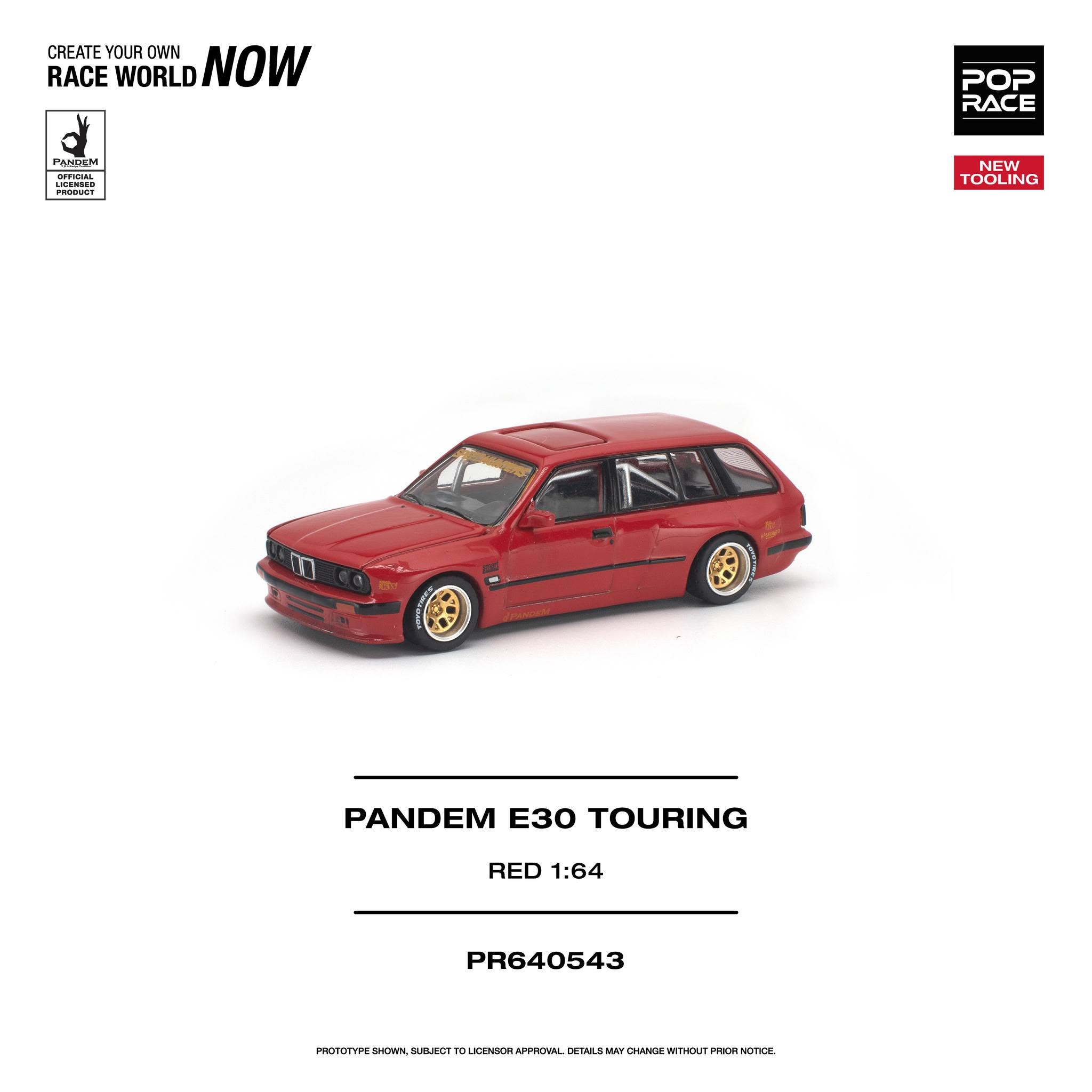 1:64 Pop Race Limited - Pandem E30 Touring, red