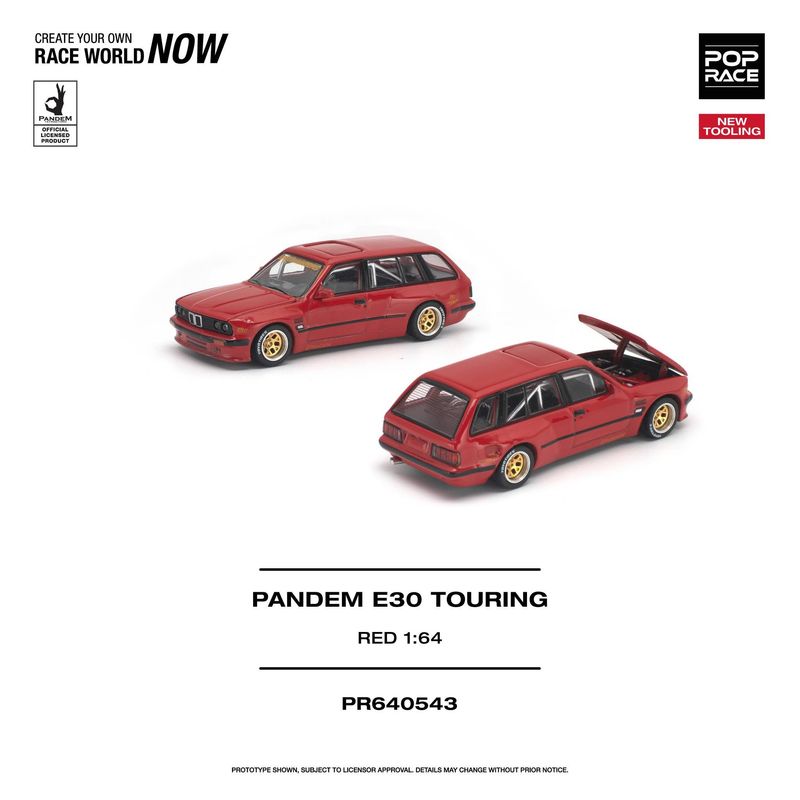 1:64 Pop Race Limited - Pandem E30 Touring, red