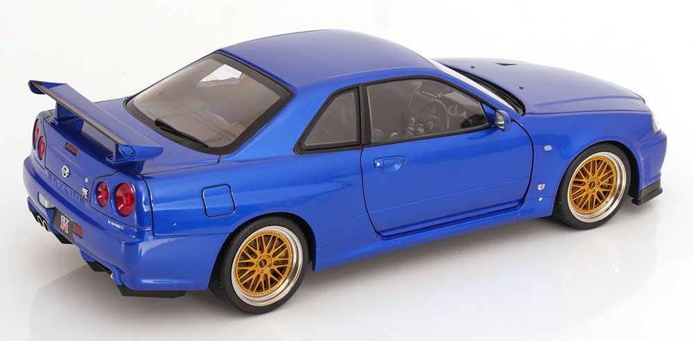 1:12 KK Scale - Nissan Skyline GT-R R34 V-Spec II BBS Felgen 2001 blaumetallic