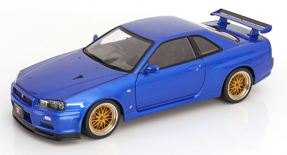 1:12 KK Scale - Nissan Skyline GT-R R34 V-Spec II BBS Felgen 2001 blaumetallic