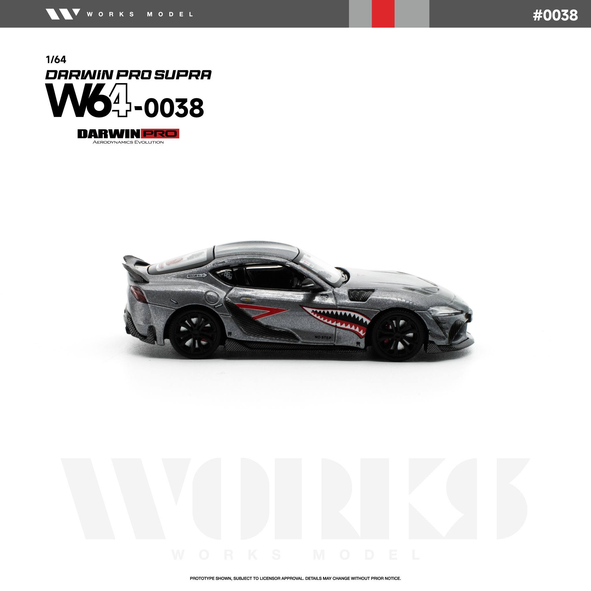 1:64 Works Model - Darwin Pro Supra, carbon grey