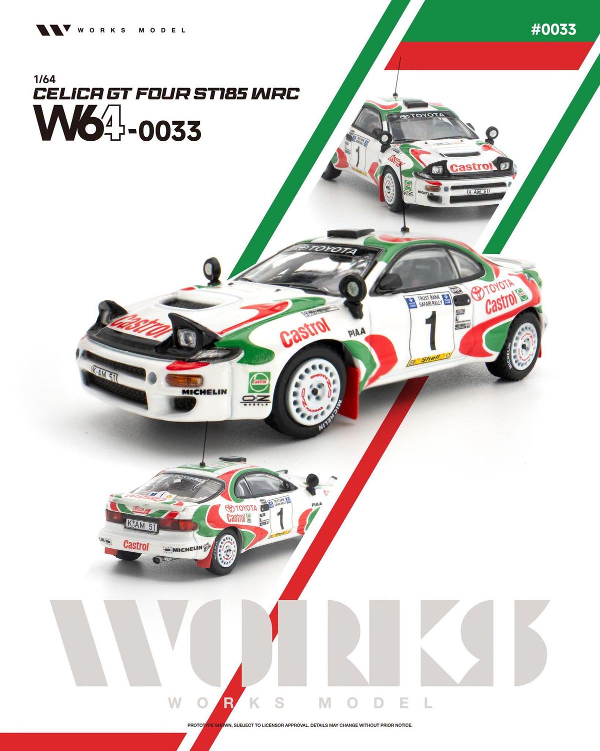 1:64 Works Model - Toyota Celica GT Four ST185 WRC