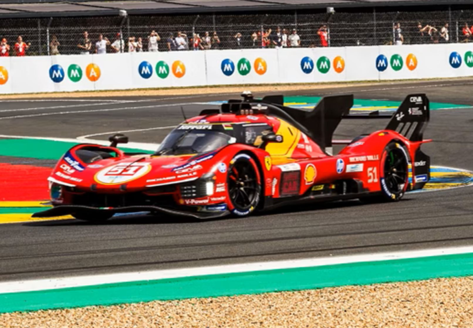 1:18 BBR - Ferrari 499P 3.0L Turbo V6 Team Ferrari AF Corse #51 3rd 24h Le Mans 2025 A.P. Guidi - J. Calado - A. Giovinazzi *Mit Vitrine*