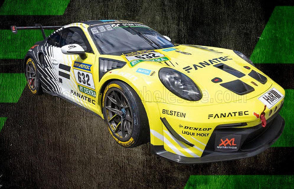 1:43 Spark - Porsche 911 (992.1) GT3 Cup Team Black Falcon Fanatec #632 24h Nürburgring 2026 J. Broadbent - S. Brown - M. Charoudin - M. Metzger