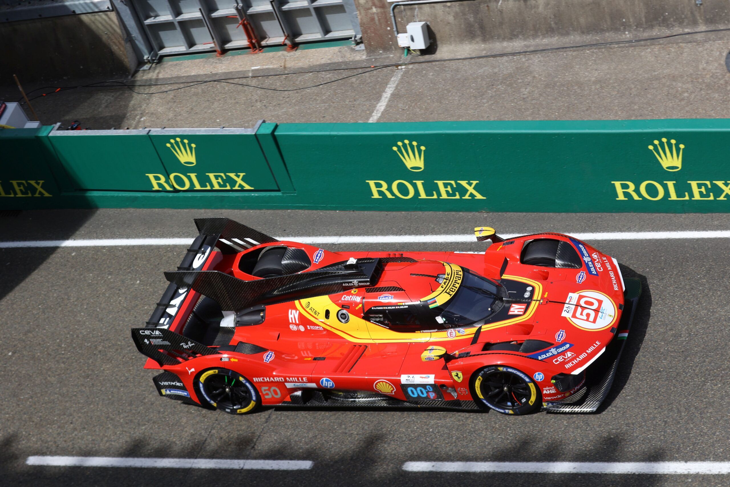 1:18 Looksmart - Ferrari 499P 3.0L Turbo V6 Team Ferrari AF Corse #51 5th 24h Le Mans 2026 A. Pier Guidi - J. Calado - A. Giovinazzi *Mit Vitrine*