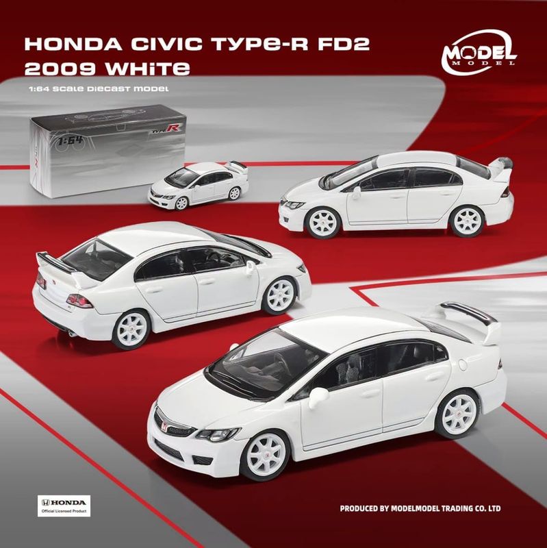 1:64 ModelModel - 2009 Honda Civic Type-R FD2, white