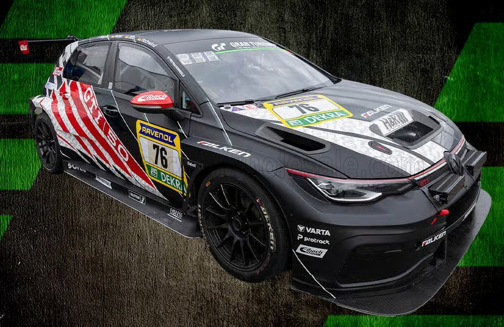 1:43 Spark - Volkswagen Golf GTI Clubsport Team Max Kruse Racing #76 24h Nürburgring 2026 T. Hochwind - N. Otto - F. Vettel - J. Mogotsi