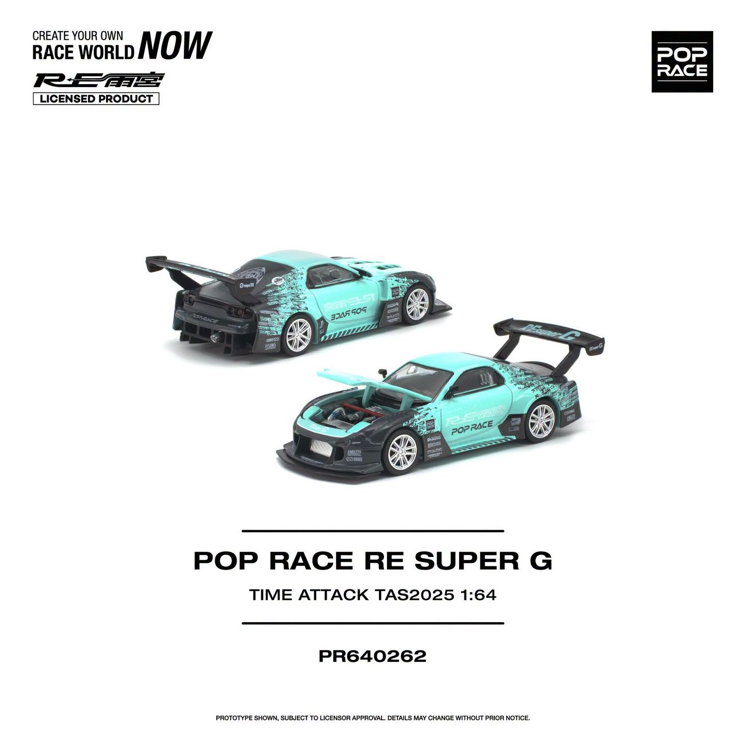 1:64 Pop Race Limited - Mazda Re Super G Time Attack TAS 2025, blue/black