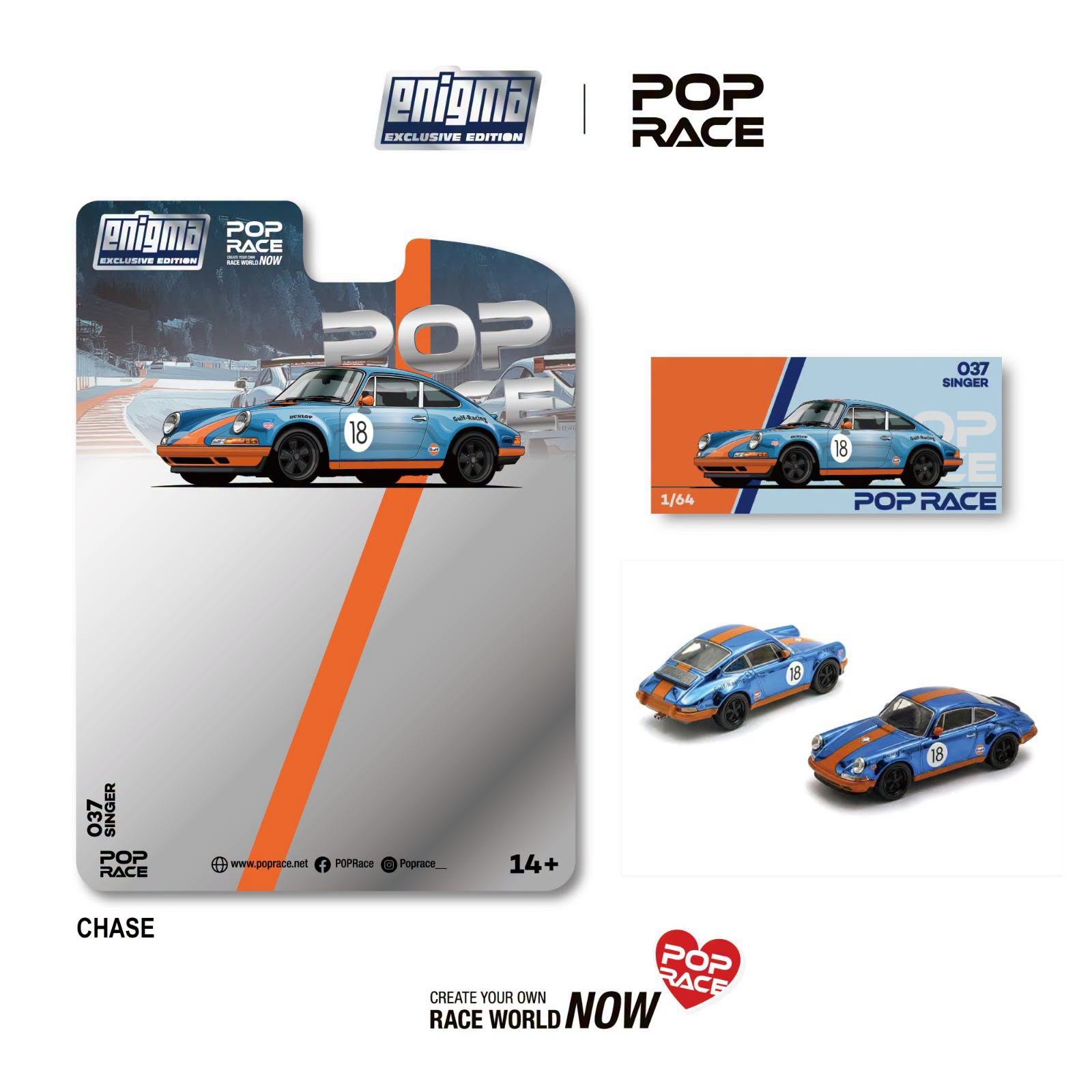 1:64 Pop Race Limited - Singer Racing #18 *Enigma Exclusive*