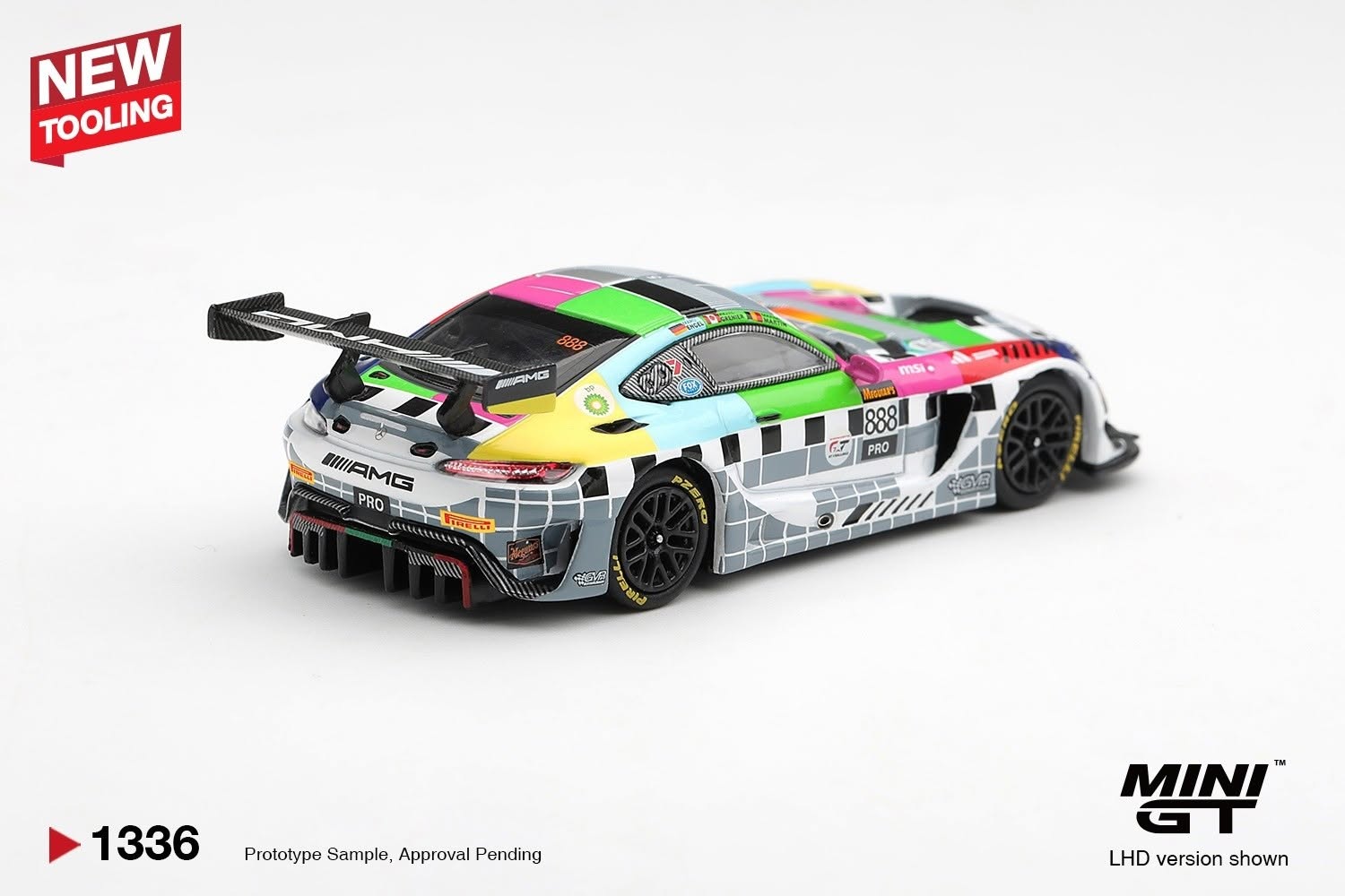 1:64 Mini GT - 2025 Mercedes-Benz AMG GT3 888 Mercedes-AMG Team GMR Meguiars Bathurst 12 hour *Blister packaging*