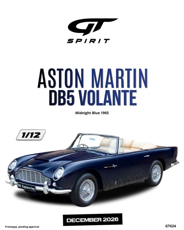 1:12 GT Spirit - 1965 Aston Martin DB5 Volante Midnight Blue 1:12 GT Spirit - 1965 Aston Martin DB5 Volante Midnight Blue