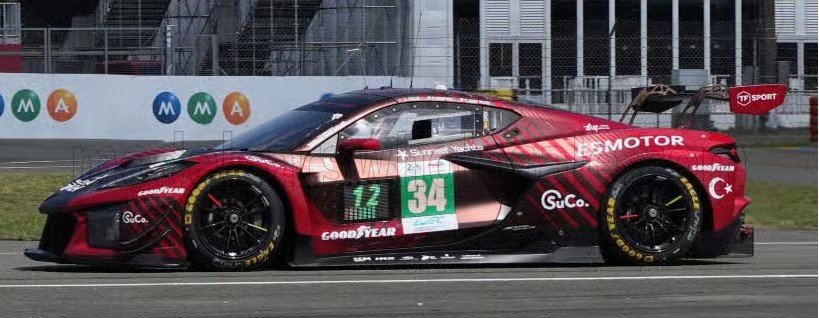 1:43 Spark - Chevrolet Corvette Z06 LMGT3.R 5.5L V8 Team TF Sport #34 24h Le Mans 2026 - P. Dempsey - S. Yoluc - C. Eastwood
