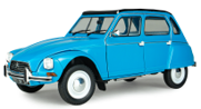 1:18 Solido - 1974 Citroën Dyane 6 Bleu Lagune