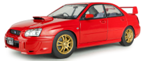 1:18 Solido - 2004 Subaru Impreza WRX STI Flame Red