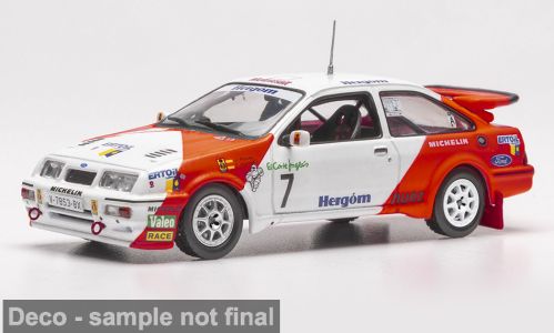 1:43 Ixo - Ford Sierra RS Cosworth #7 Rally El Corte Inglés 1989 - J. Puras / T. Aguado