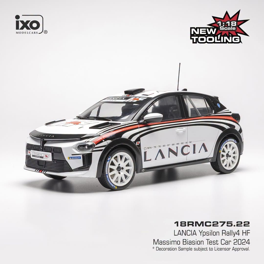 1:18 Ixo - Lancia Ypsilon HF Rally4 Test 2024 - M. Biasion 1:18 Ixo - Lancia Ypsilon HF Rally4 Test 2024 - M. Biasion