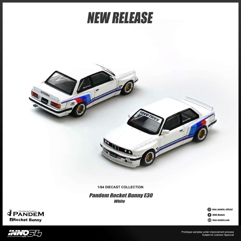 1:64 Inno64 - Pandem Rocket Bunny E30, white 1:64 Inno64 - Pandem Rocket Bunny E30, white