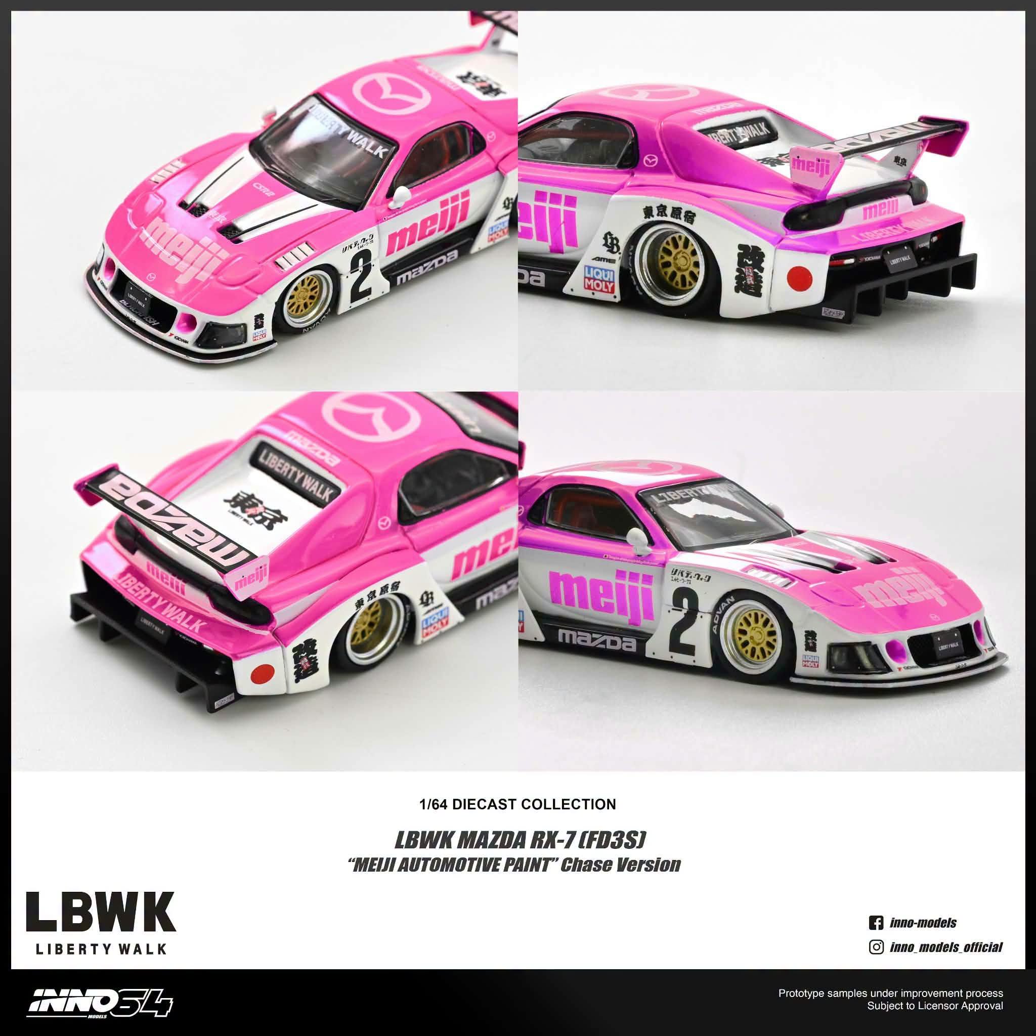1:64 Inno64 - Mazda RX7 (FD3S) LB-Super Silhouette *Meiji*