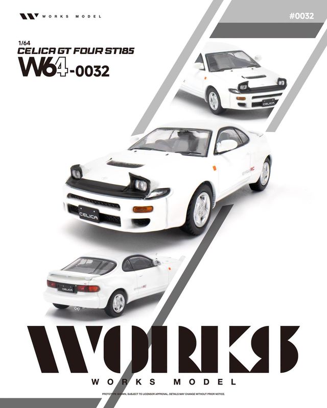 1:64 Works Model - Toyota Celica GT Four ST185, white 1:64 Works Model - Toyota Celica GT Four ST185, white