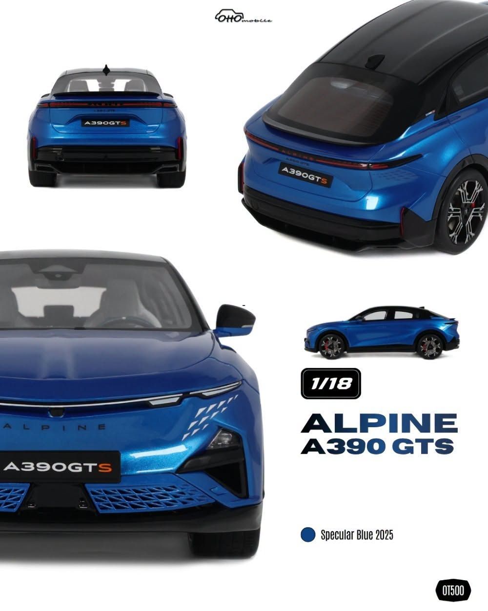 1:18 Otto Mobile - 2025 Alpine A390 GTS Blue