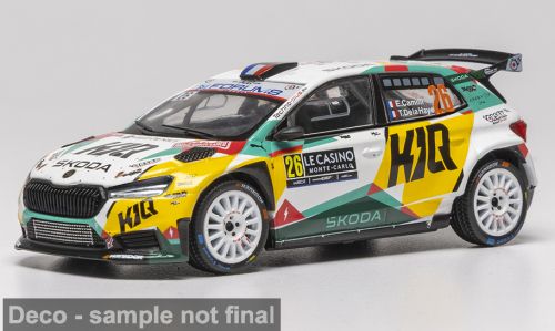 1:43 Ixo - Škoda Fabia Rally2 #26 Rally Monte Carlo 2026 - E. Camilli / T. de la Haye 1:43 Ixo - Škoda Fabia Rally2 #26 Rally Monte Carlo 2026 - E. Camilli / T. de la Haye