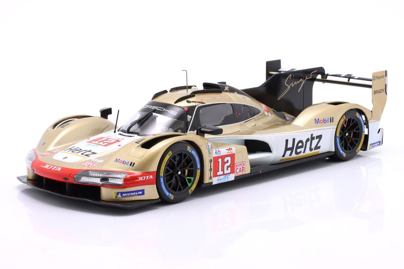 1:18 Ixo - 2024 Porsche 963 LMDh 4.6L Twin Turbo V8 Team Hertz JOTA #12 24h Le Mans - W. Stevens / N. Nato / C. Ilott
