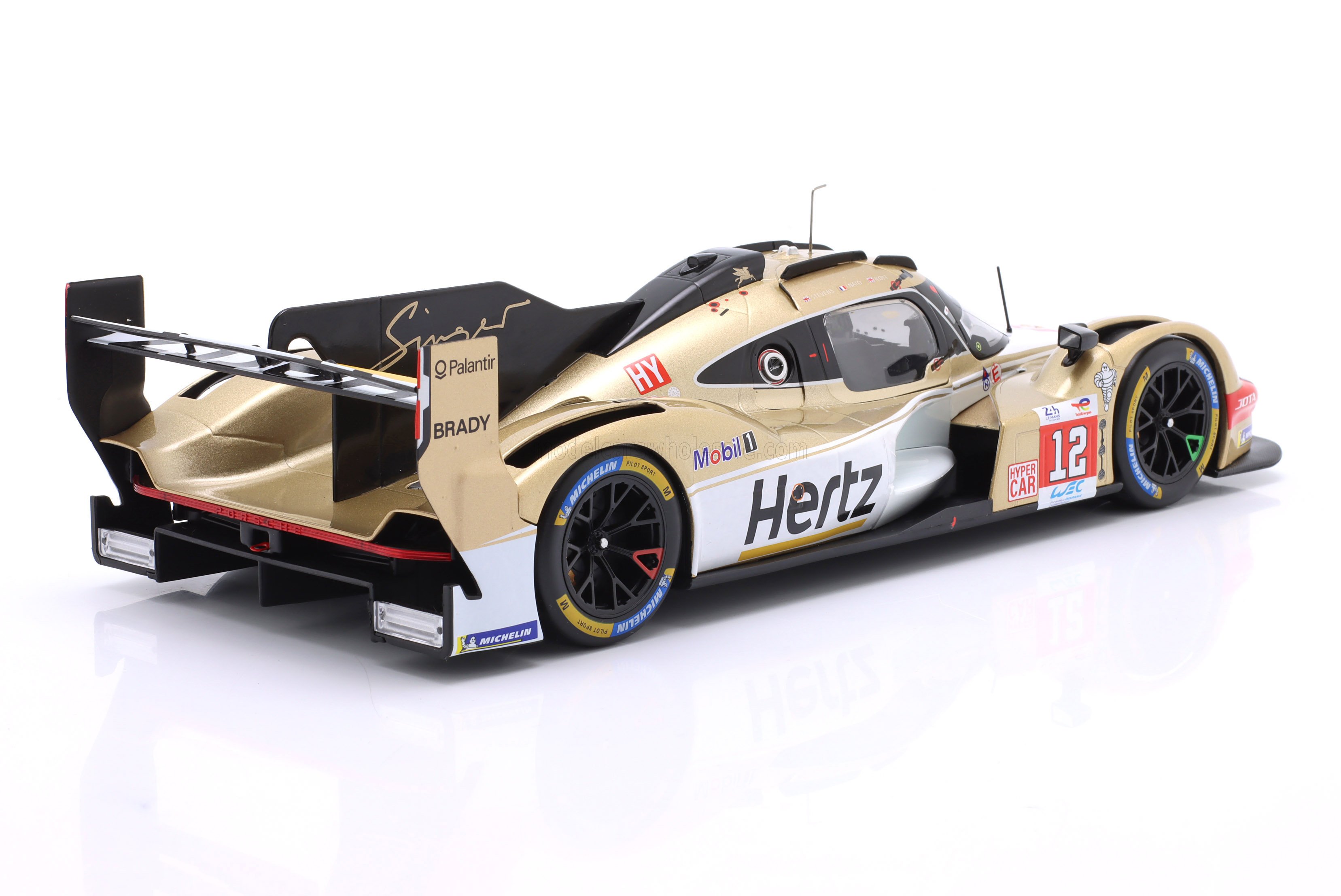 1:18 Ixo - 2024 Porsche 963 LMDh 4.6L Twin Turbo V8 Team Hertz JOTA #12 24h Le Mans - W. Stevens / N. Nato / C. Ilott