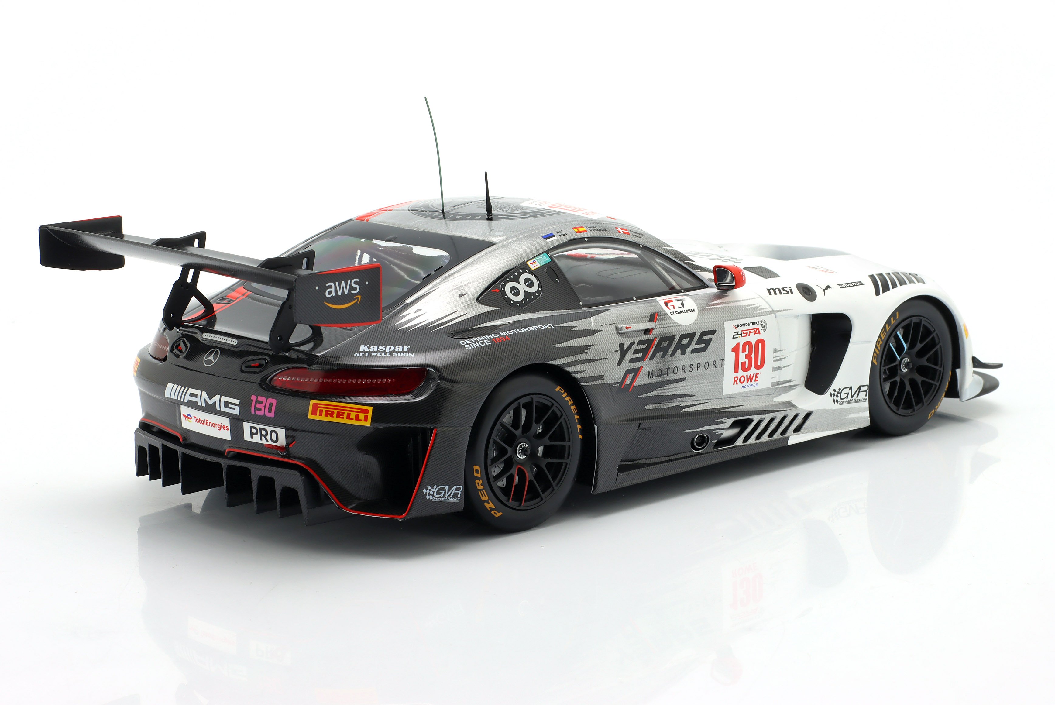 1:18 Ixo - Mercedes-Benz AMG GT3 Evo 6.2L V8 Team GruppeM Racing #130 24h Spa 2024 - F. Vesti / D. Juncadella / R. Aron