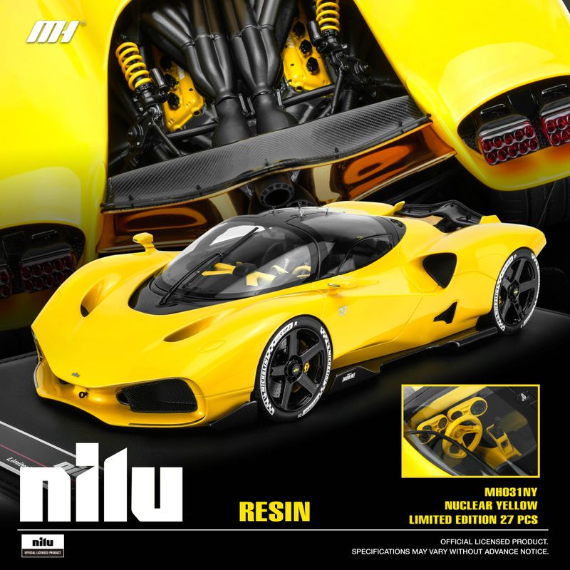 1:18 Motorhelix - 2024 Nilu Nilu27 V12 6.5L 1070 hp #27 YellowMetallic 1:18 Motorhelix - 2024 Nilu Nilu27 V12 6.5L 1070 hp #27 YellowMetallic