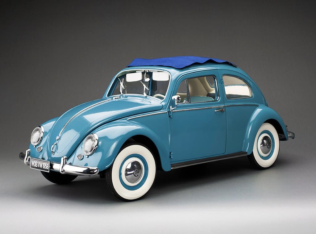 1:12 Sunstar - 1948 Volkswagen Käfer, blau, mit Rolldach, 1:12 Sunstar - 1948 Volkswagen Käfer, blau, mit Rolldach,