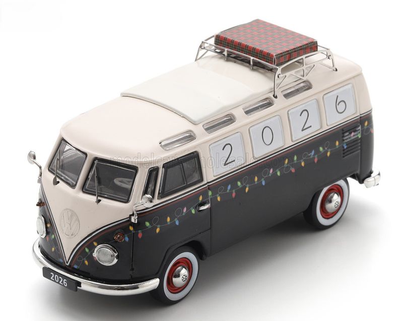 1:43 Schuco - 2026 Volkswagen T1 Minibus Christmas Edition White/Black 1:43 Schuco - 2026 Volkswagen T1 Minibus Christmas Edition White/Black