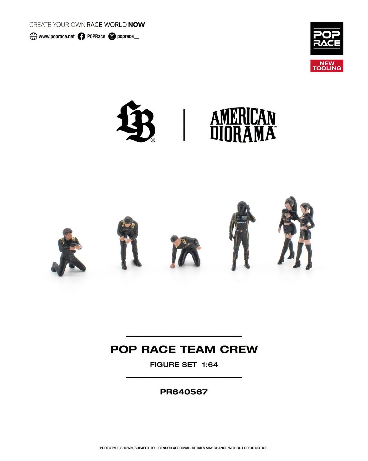 1:64 Pop Race Limited - POP RACE Team Crew (6 Figures)
