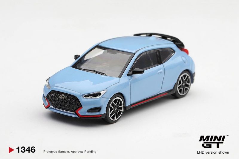 1:64 Mini GT - Hyundai Veloster N Performance, blue 1:64 Mini GT - Hyundai Veloster N Performance, blue