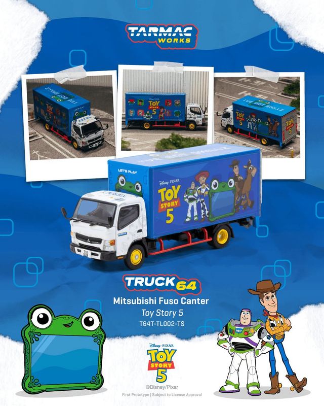 1:64 Tarmac - Mitsubishi Fuso Canter *Toy Story 5* 1:64 Tarmac - Mitsubishi Fuso Canter *Toy Story 5*