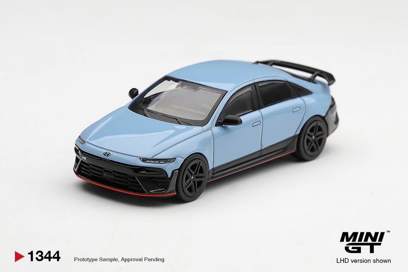 1:64 Mini GT - Hyundai Ioniq 6 N Performance, blue pearl 1:64 Mini GT - Hyundai Ioniq 6 N Performance, blue pearl