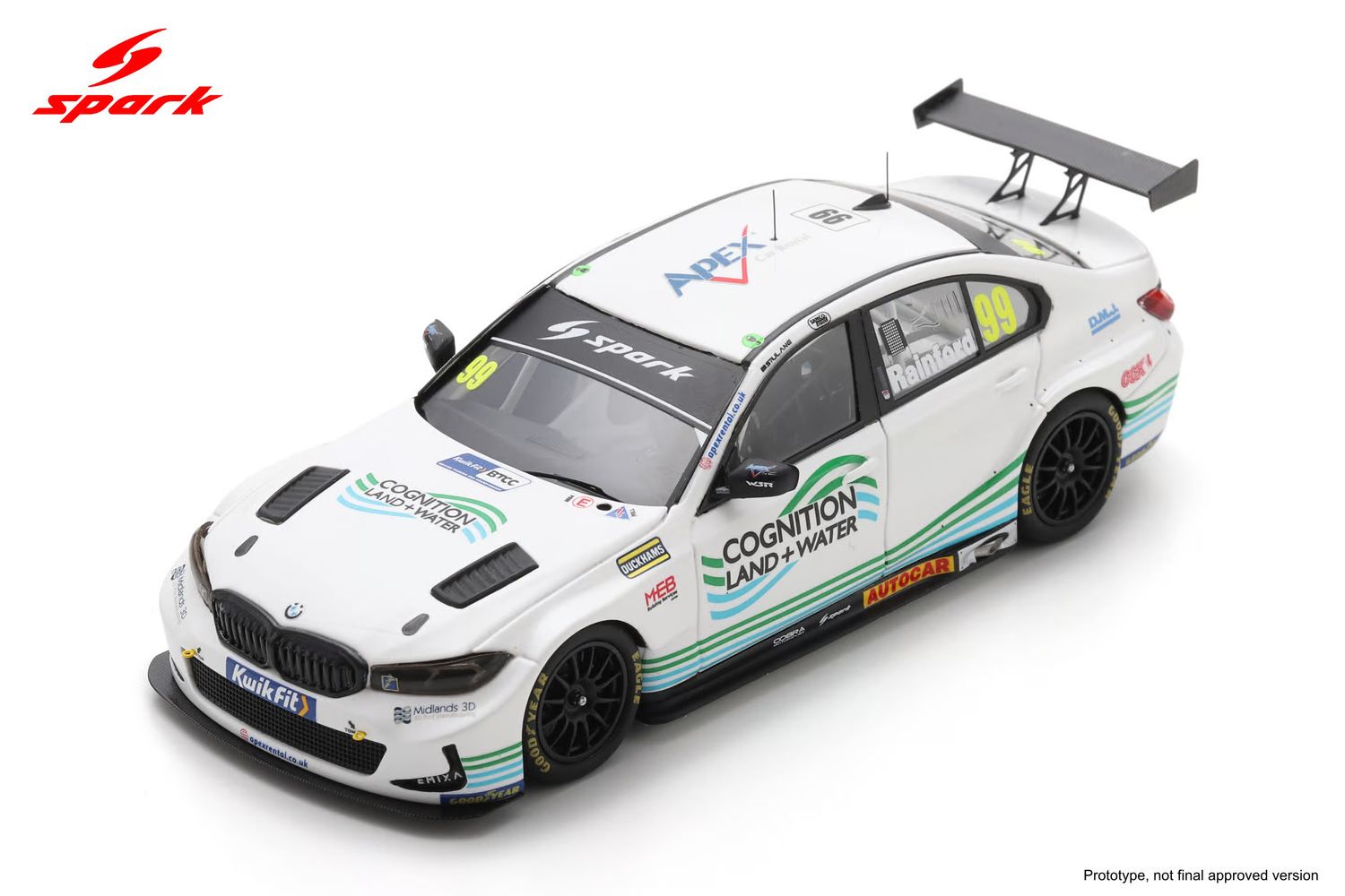 1:43 Spark - BMW 330i #99 West Surrey Racing BTCC 2026 - C. Rainford
