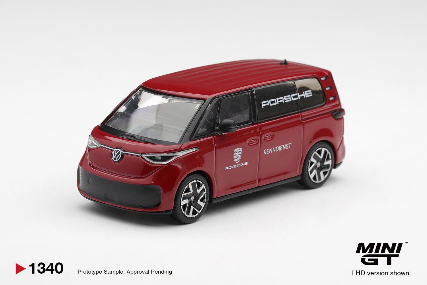 1:64 Mini GT - 2022 Volkswagen ID.Buzz *Porsche Renndienst*, red