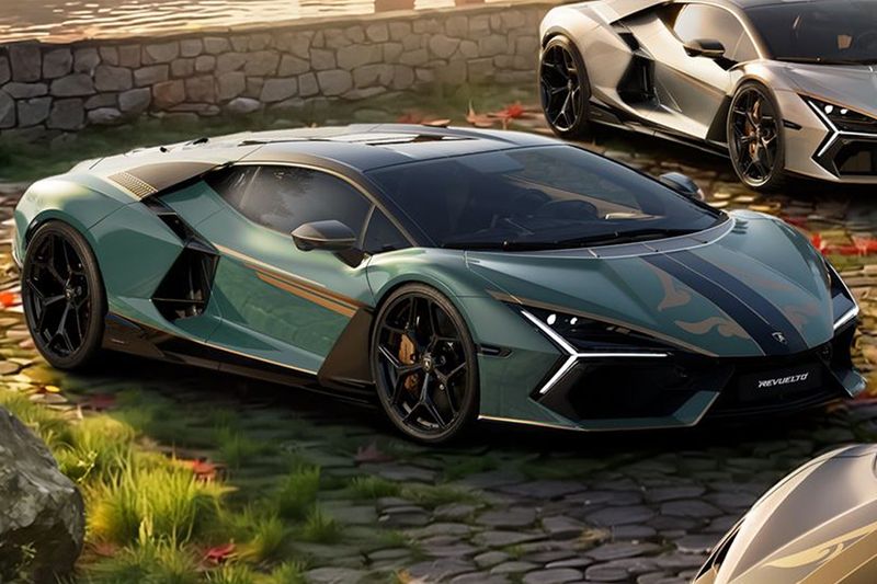 1:43 Looksmart - 2026 Lamborghini Revuelto Impavido Verde Campus (Shiny) – Nero Noctis (Shiny) 1:43 Looksmart - 2026 Lamborghini Revuelto Impavido Verde Campus (Shiny) – Nero Noctis (Shiny)