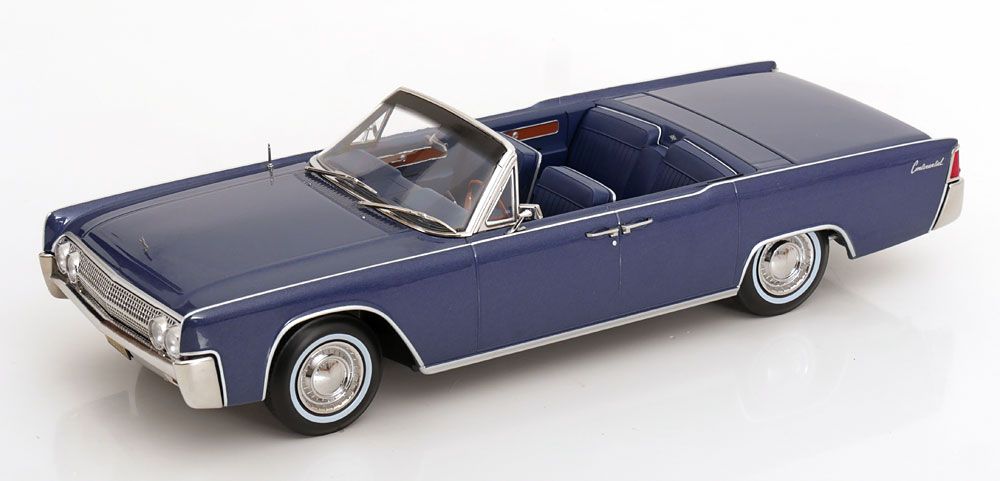 1:18 KK Scale - Lincoln Continental Convertible TV Series Lincoln Lawyer 1963 blaumetallic