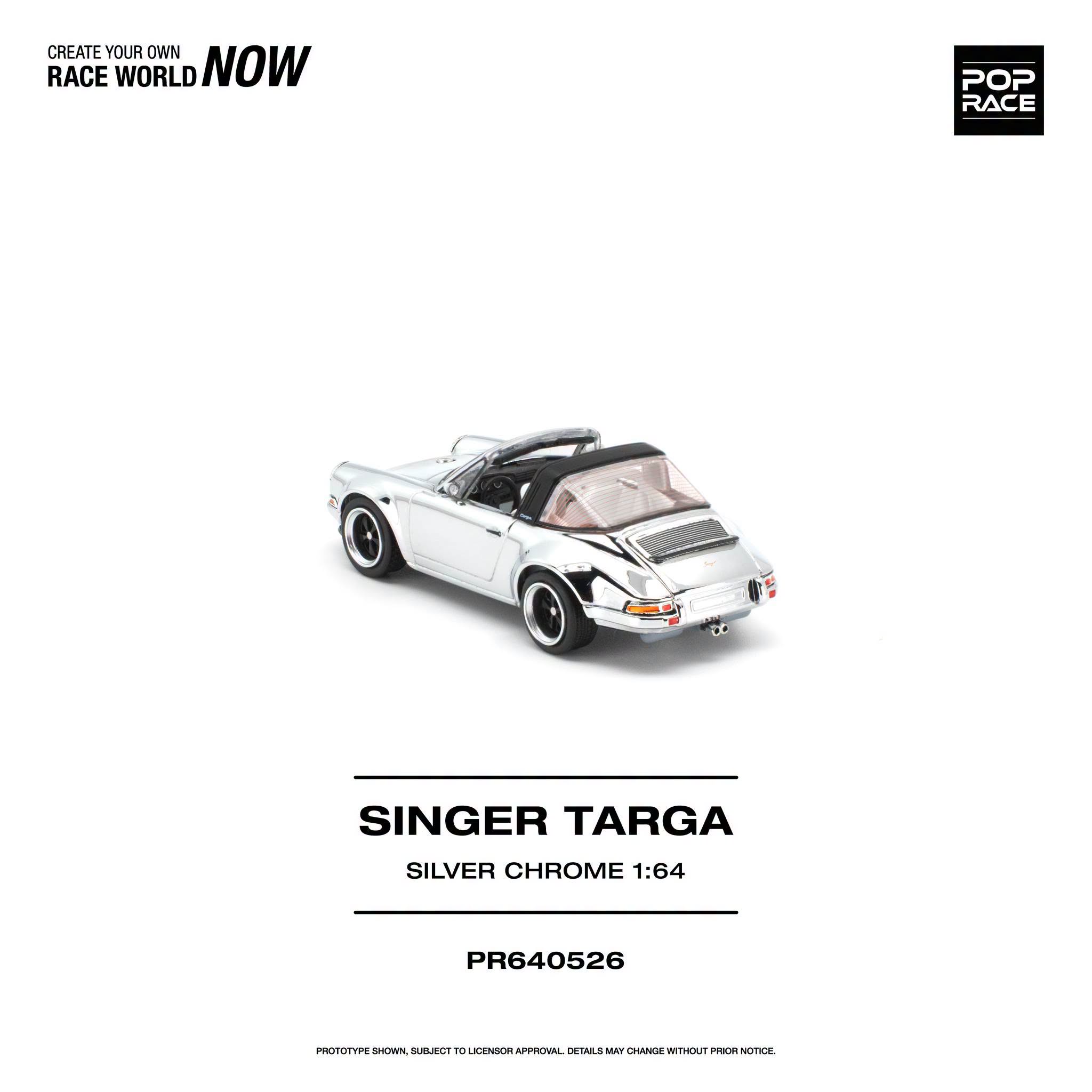 1:64 Pop Race Limited - Singer Targa, silver metalli