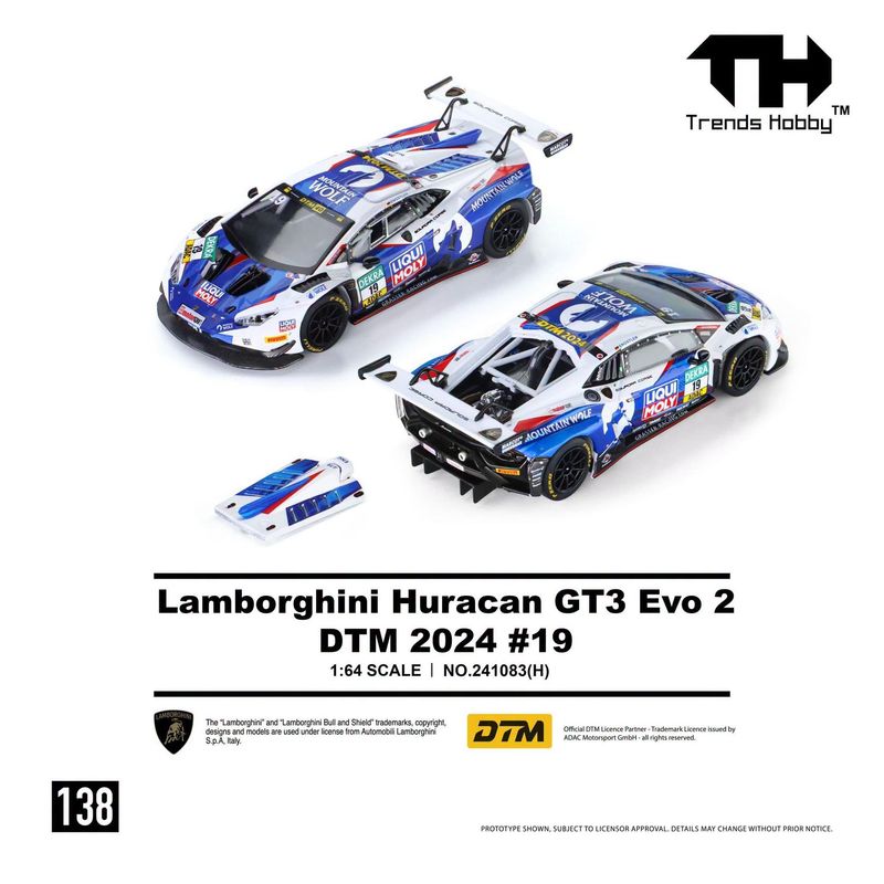 1:64 Trends Hobby - 2024 Lamborghini Huracan GT3 Evo2 DTM #19 1:64 Trends Hobby - 2024 Lamborghini Huracan GT3 Evo2 DTM #19