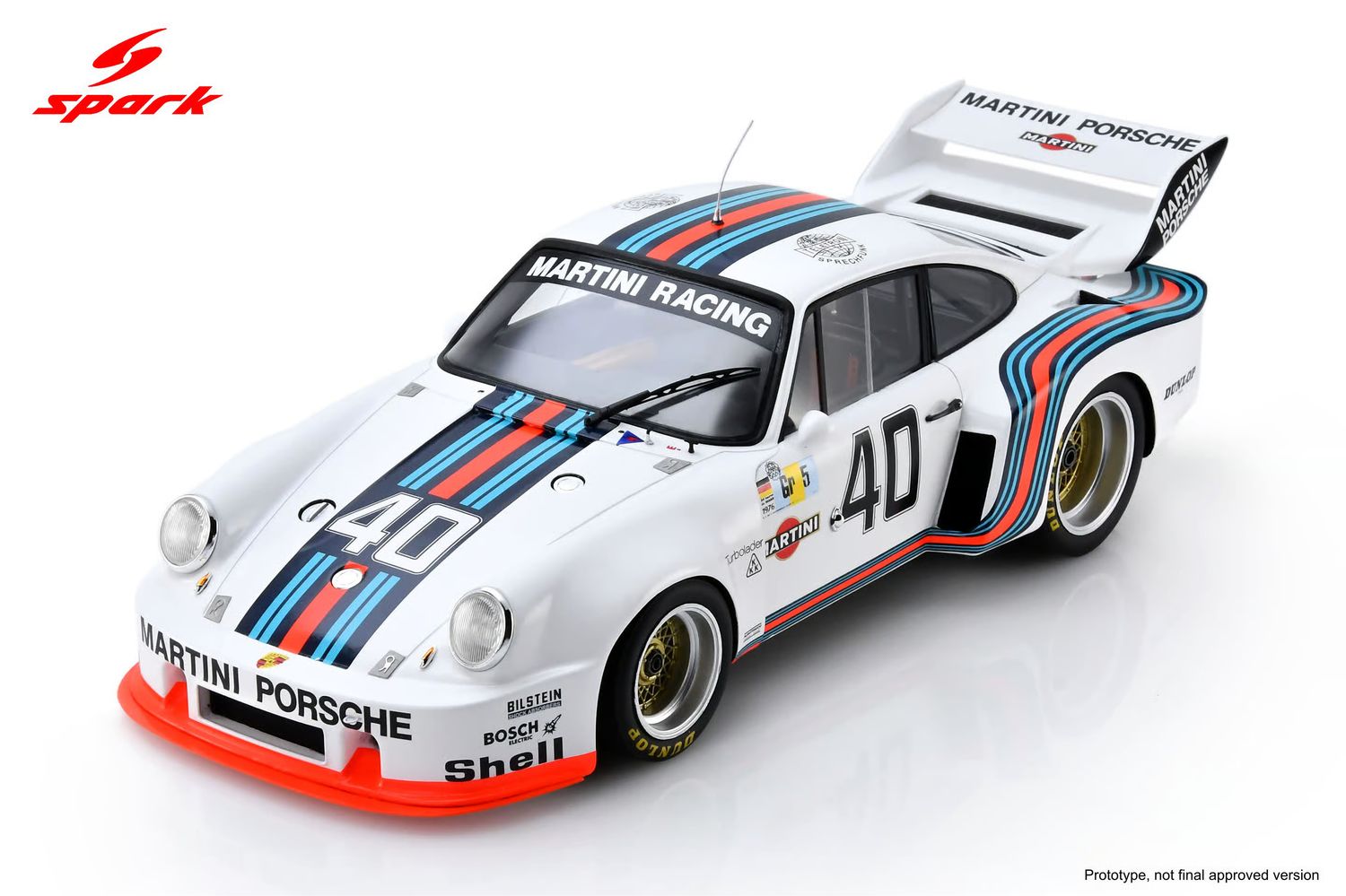 1:18 Spark - Porsche 935 Practice Le Mans 1976 #40 - R. Stommelen / M. Schurti