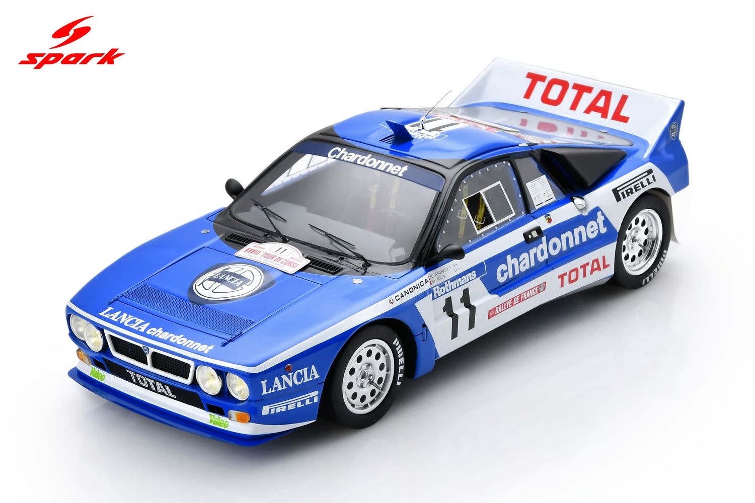 1:18 Spark - Lancia Rally 037 Tour de Corse 1984 #11 6th - J. Andruet / B. Place