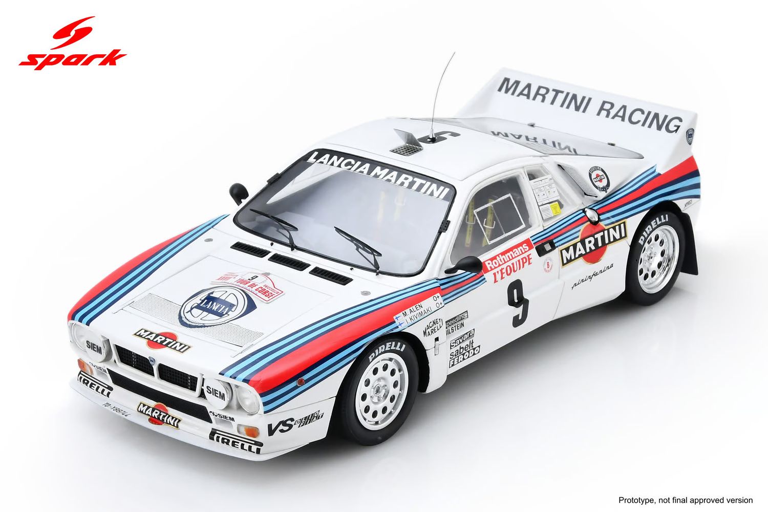 1:18 Spark - Lancia Rally 037 Tour de Corse 1983 #9 Winner - M. Alén / I. Kivimäki