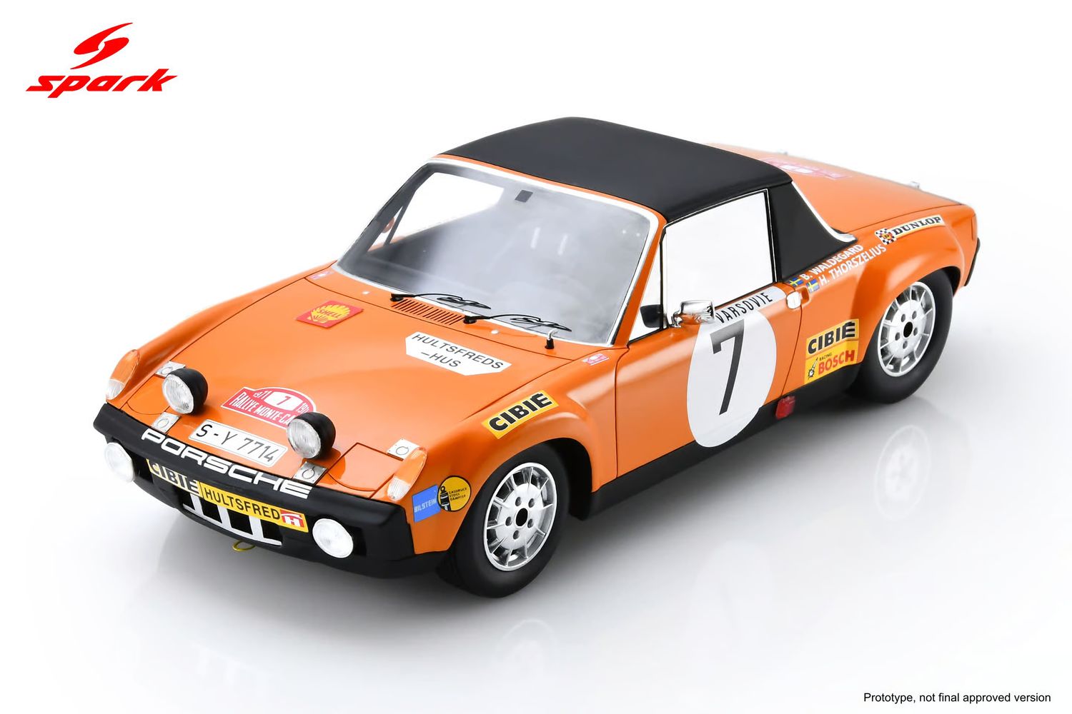 1:18 Spark - Porsche 914/6 Monte Carlo Rally 1971 #7 - B. Waldegård / L. Thorszelius